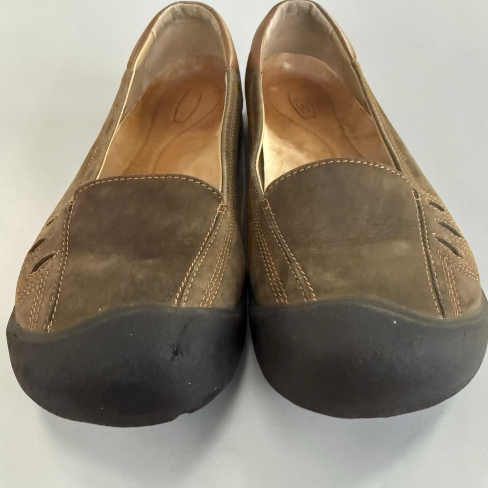 Keen Barika Slip On Loafers Women's Size 8 Brown Leather Casual Comfort - Picture 3 of 8
